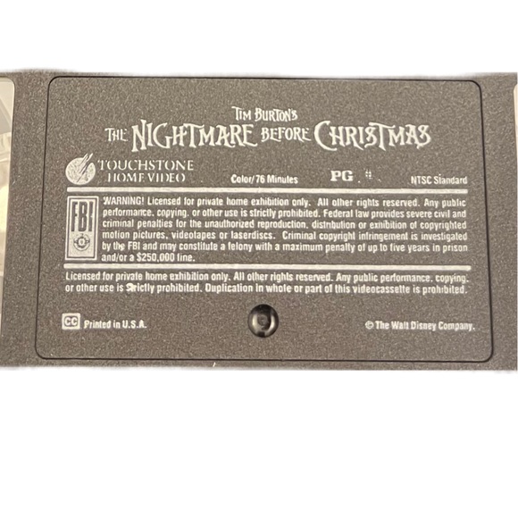 Tim Burton’s The Nightmare Before Christmas VHS vintage - Picture 5 of 10